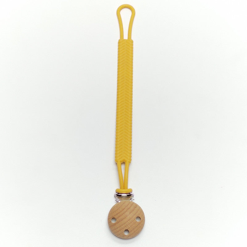 Wholesale Silicone Beech Wood Pacifier Chain